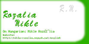 rozalia mikle business card